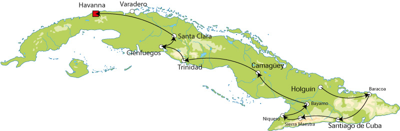 CU Rundreise Wanderreise  Map