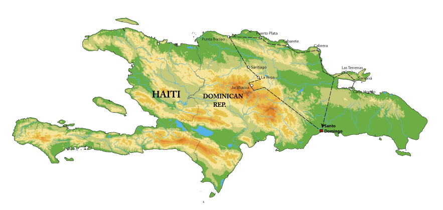 DO Rundreisekarte_Naturschönheiten_13Tage. Map